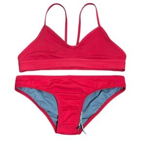 Jolyn women’s large bikini set Mara and Andy swimming red